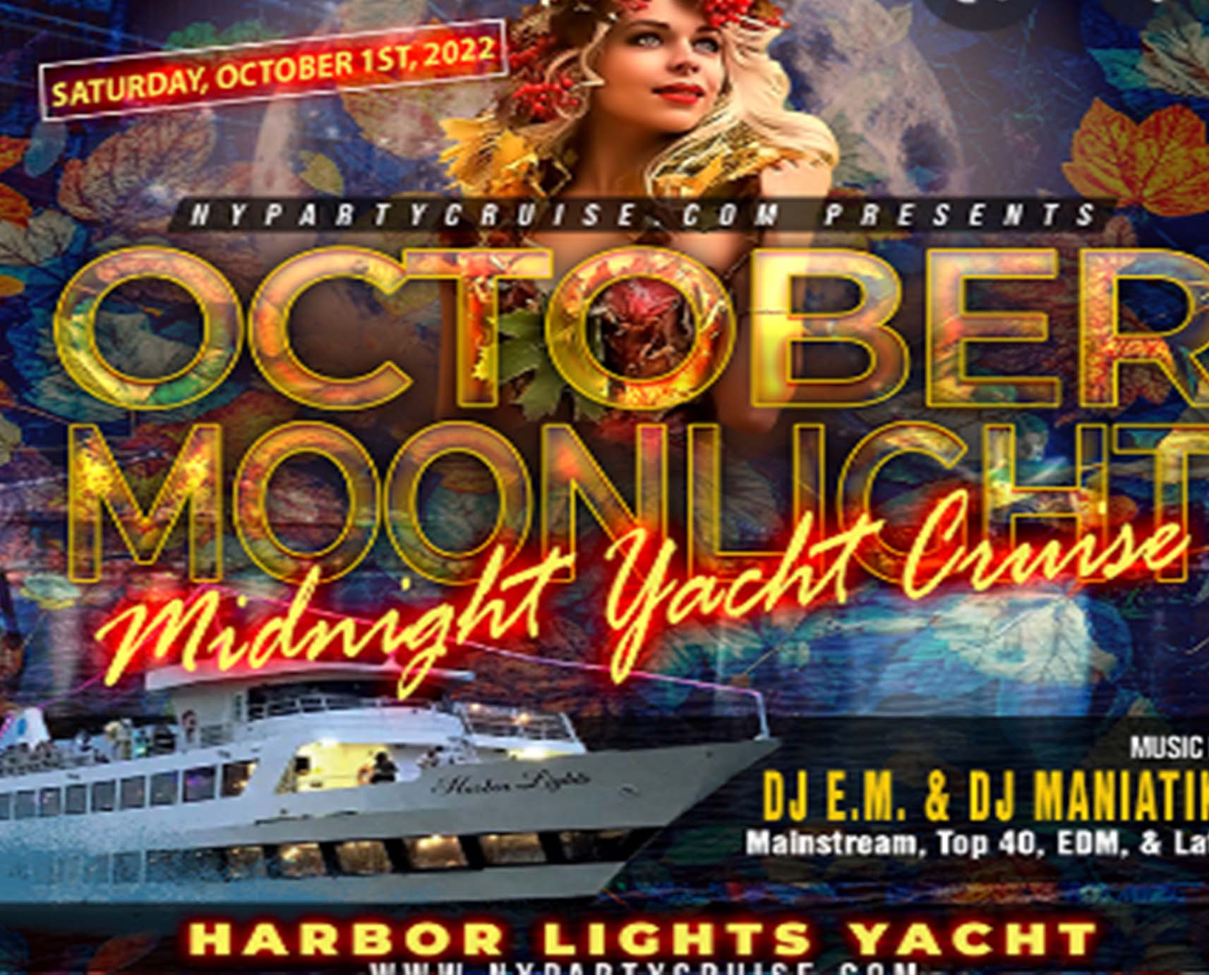 The October Moonlight Midnight Yacht Cruise