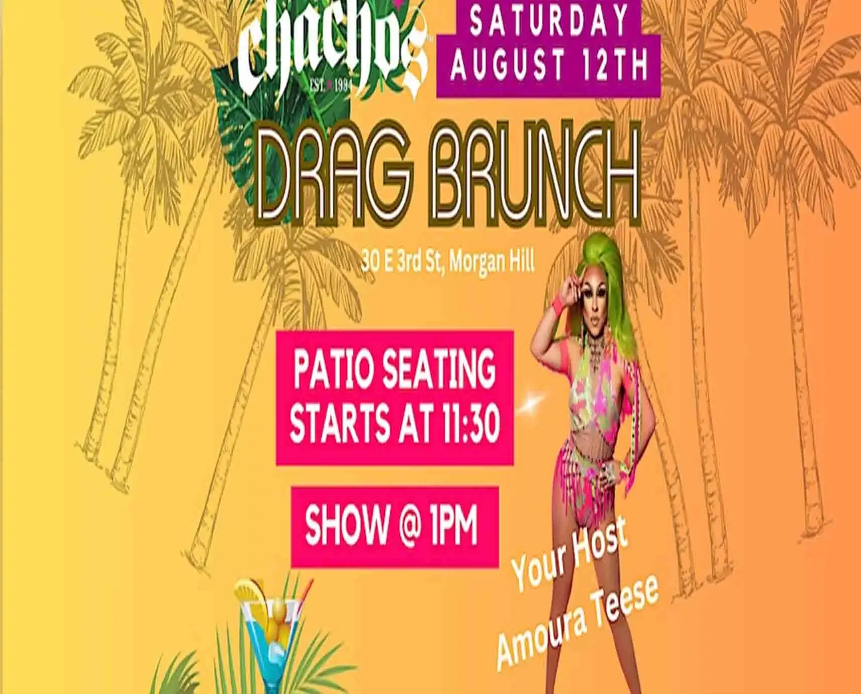 Chacho's Drag Brunch August Edition