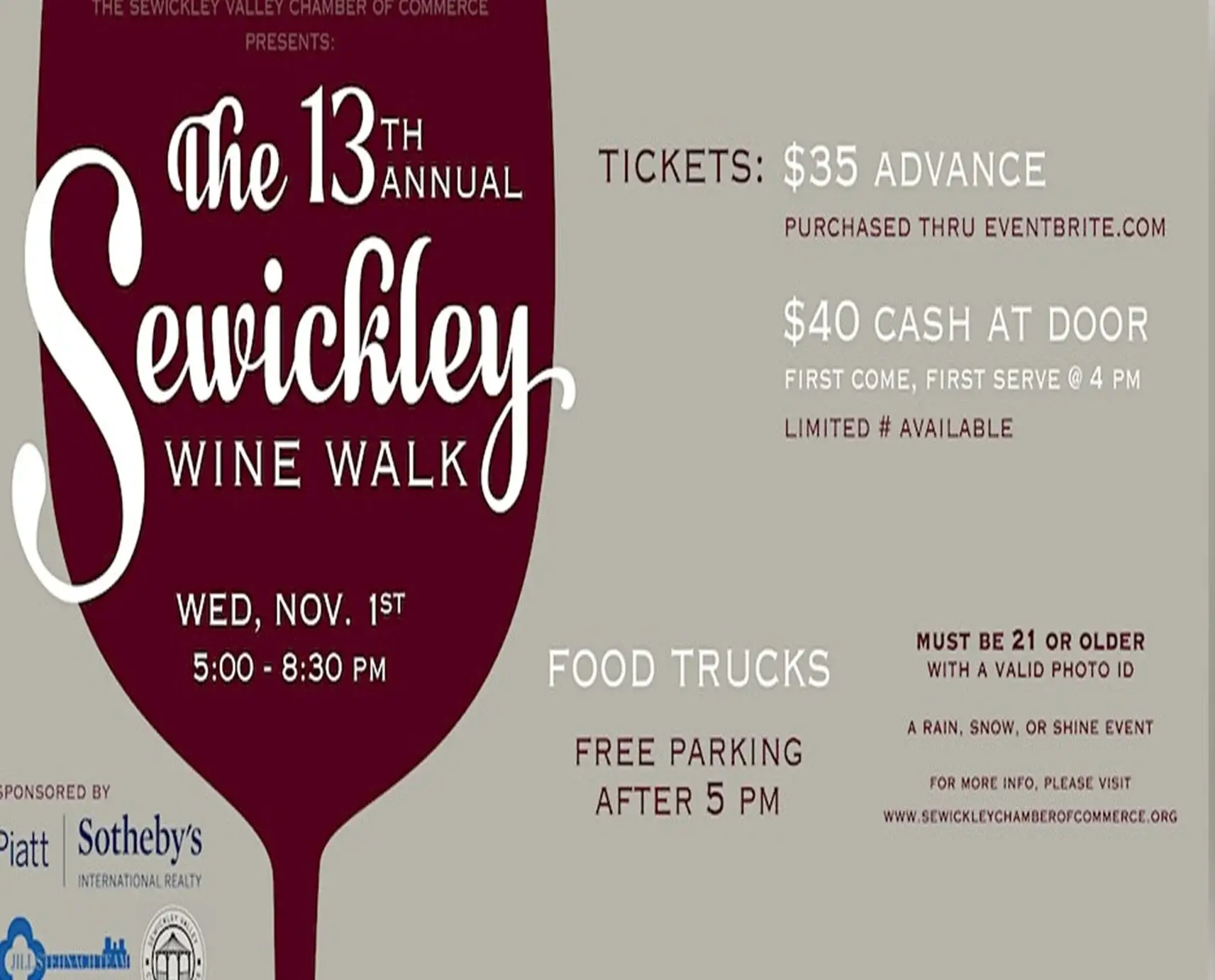 The 13th Annual Sewickley Wine Walk